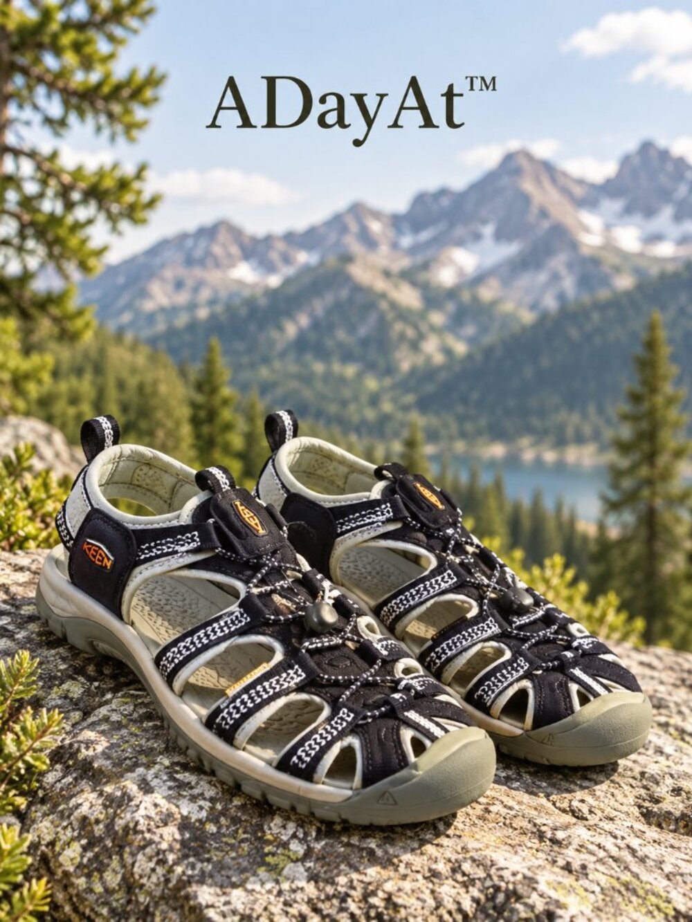 Women KEEN Whisper 1008448 Waterproof Hiking Water Sandals Black Gray Size 8 US